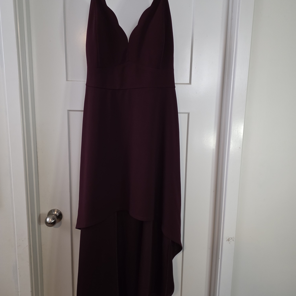 Speechless Burgundy High Low Dress